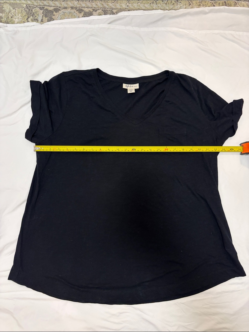 Style&Co Black V-Neck Women's Top